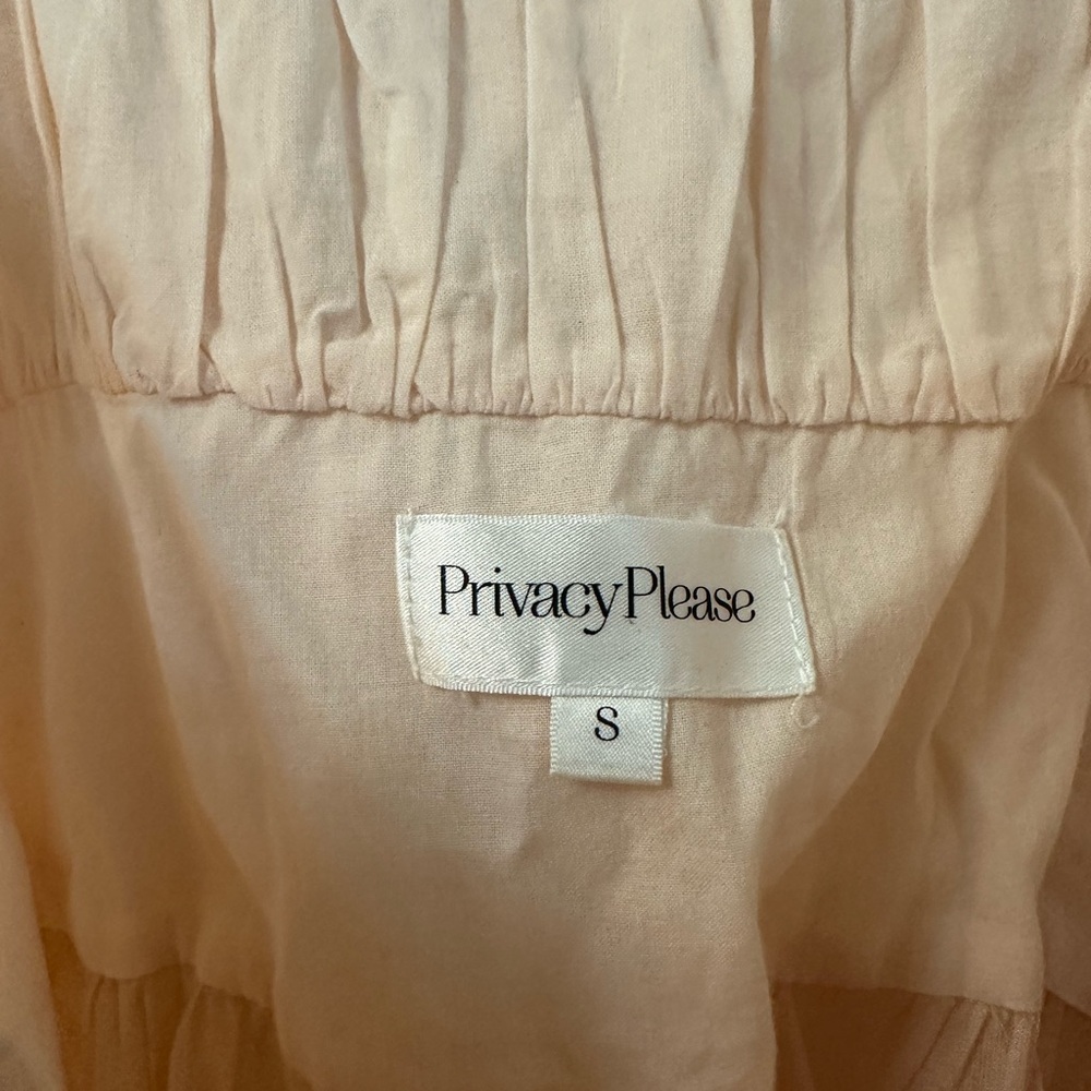 Peach Ruffled Button-Down Tank Top - Picture 2 of 3